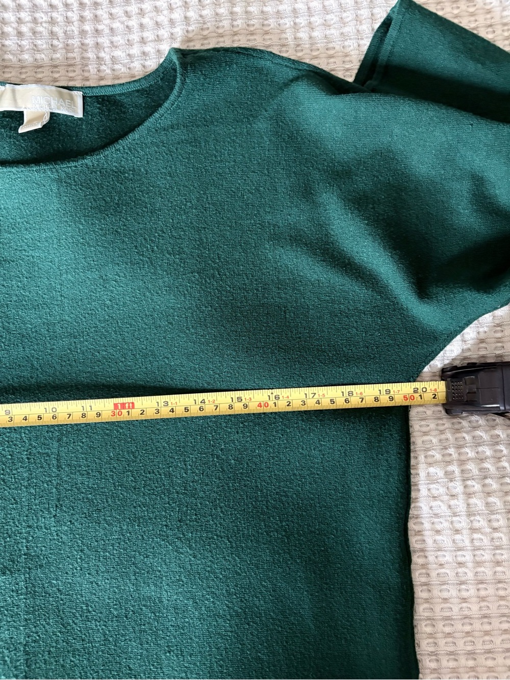 Michael Kors Dark Green Crewneck Knit Top Sz S - Picture 4 of 7